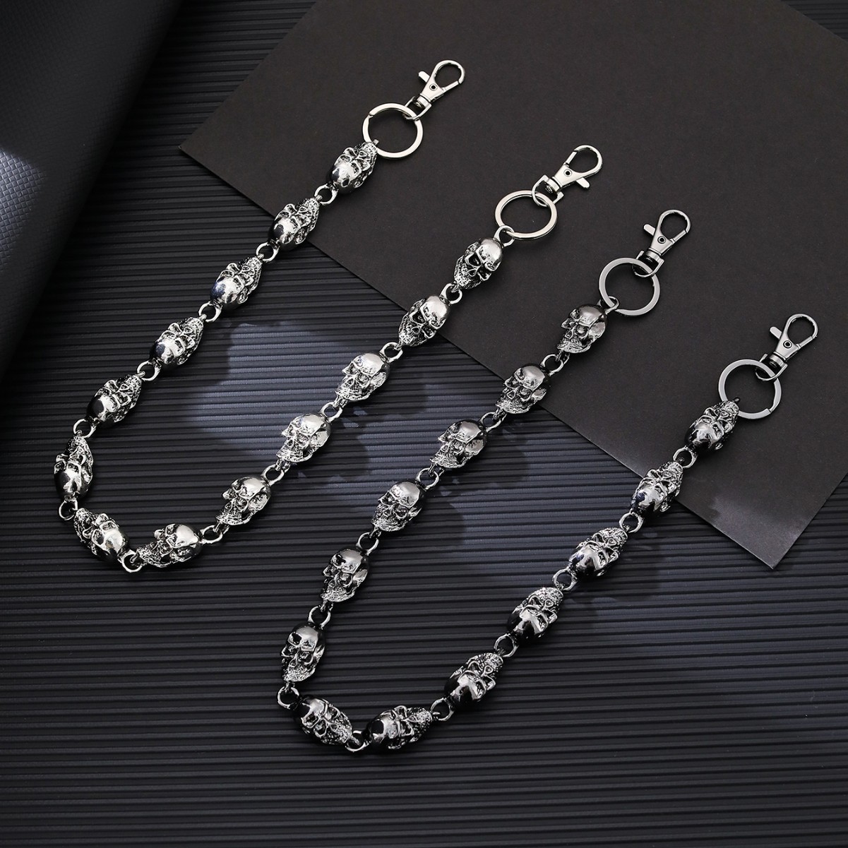 Women'S Jeans Accessories Chain - سلسلة مفاتيح على شكل جمجمة، حلقة