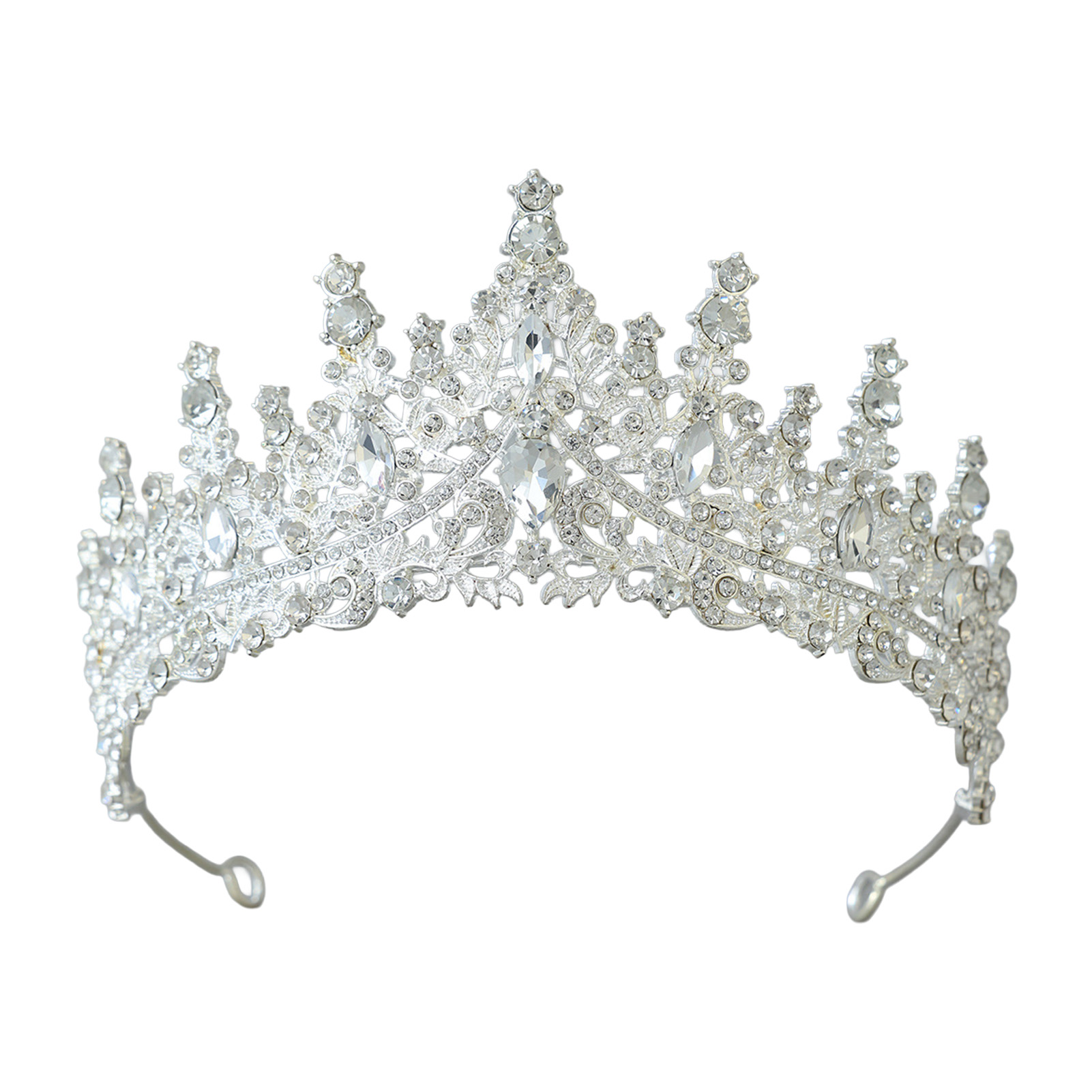 Women Accessories For Wedding - تاج زفاف مرصع بالأحجار الكريمة اللامعة،