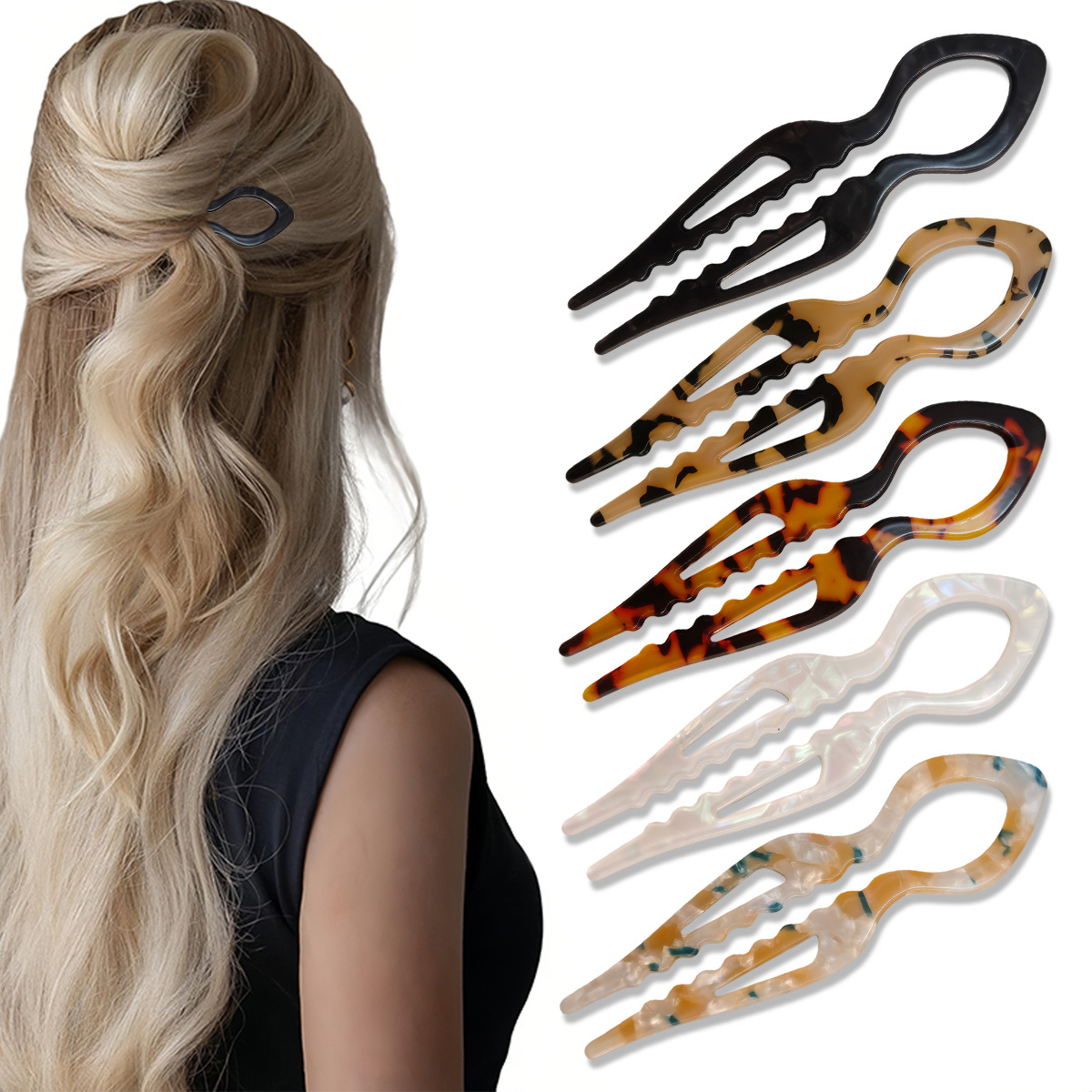 U-شكل الشعر العصي السلحفاة الا - مراجعة Women'S Accessories List وسعره