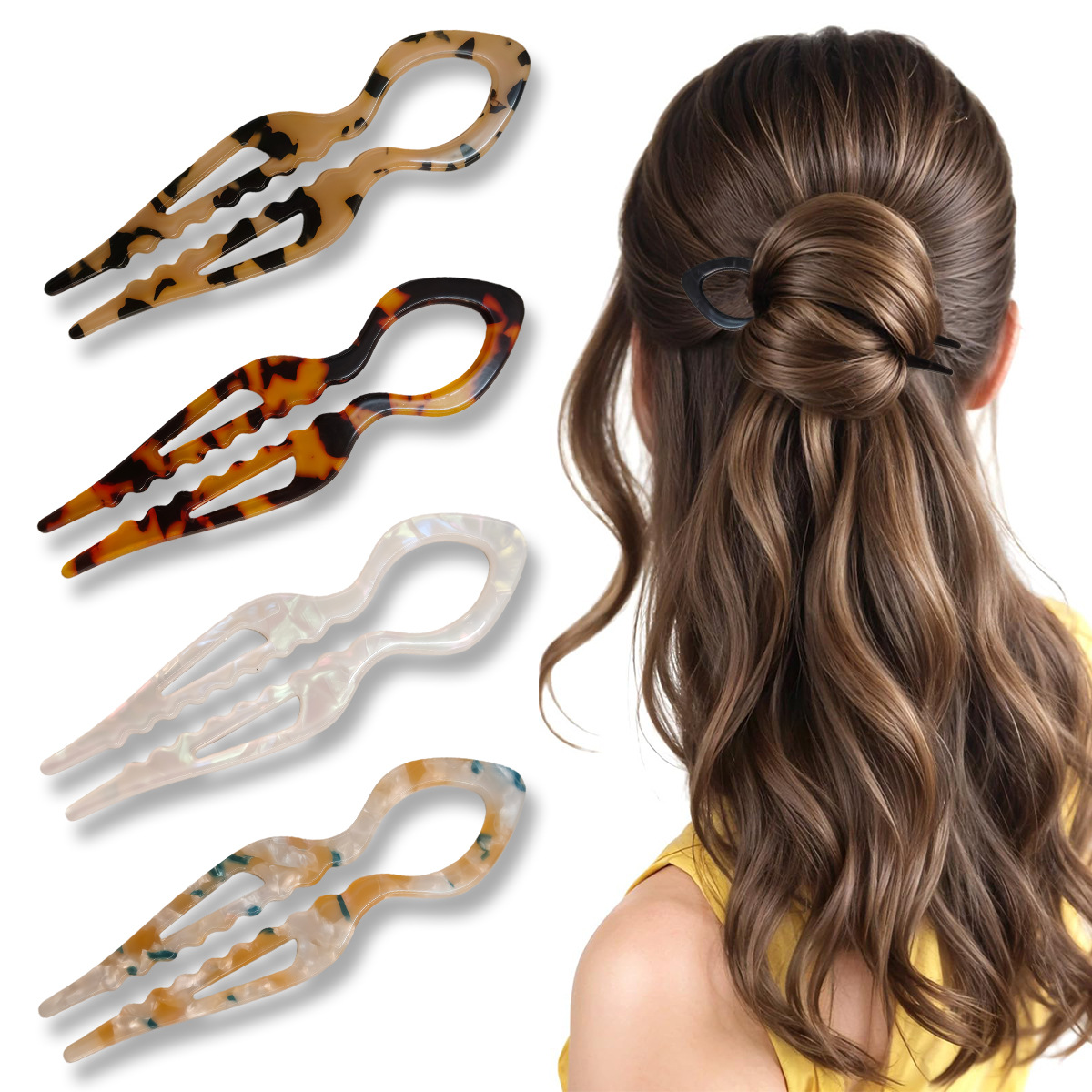 U-شكل الشعر العصي السلحفاة الا - مراجعة Women'S Accessories List وسعره