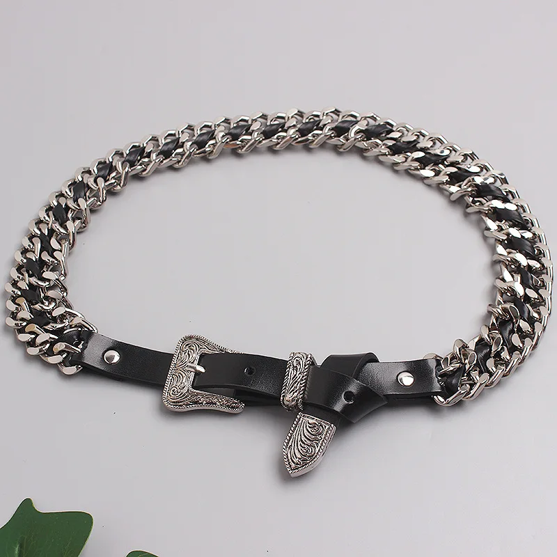 النساء الهيب هوب حزام معدني فس - مراجعة Women'S Jeans Accessories Chain وسعره