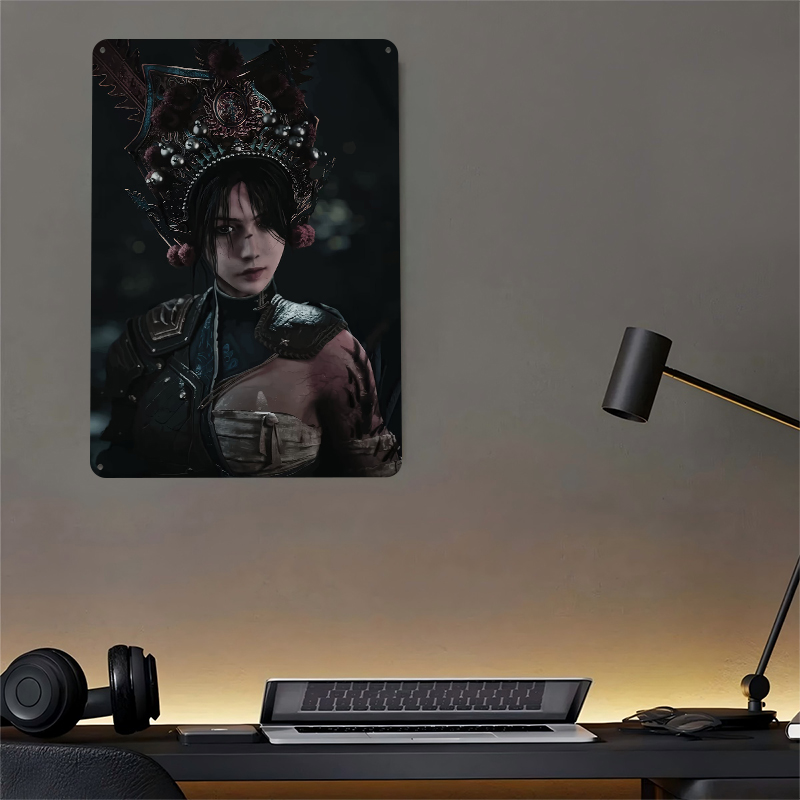 ملصق معدني لامرأة محاربة بزينة - مراجعة Women Accessories Poster وسعره