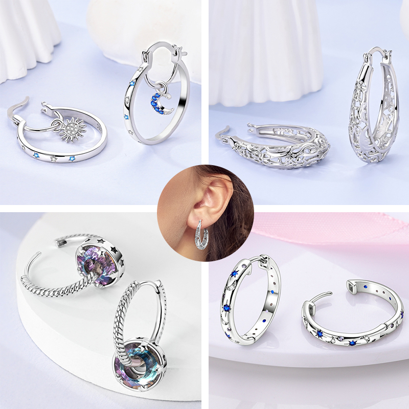 أقراط دائرية من الفضة الإسترلي - مراجعة Women'S Accessories Jewelry Sale وسعره