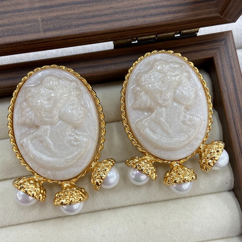 أقراط لؤلؤية بيضاء منقوشة للنس - مراجعة Women'S Accessories Jewelry Sale وسعره