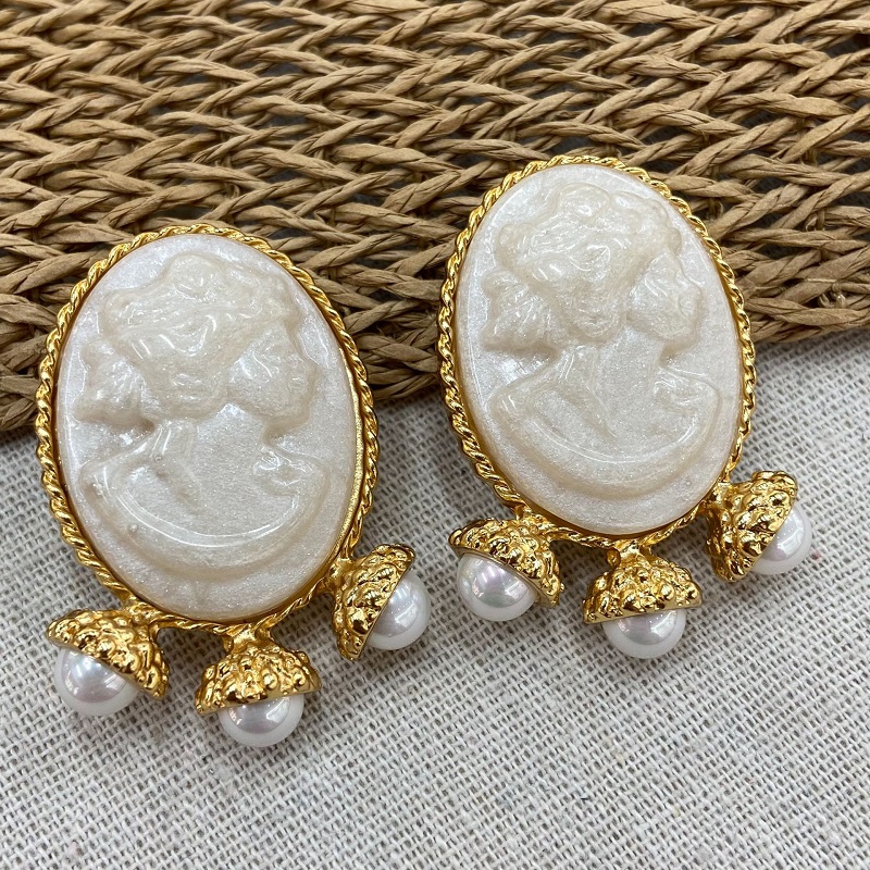 أقراط لؤلؤية بيضاء منقوشة للنس - مراجعة Women'S Accessories Jewelry Sale وسعره