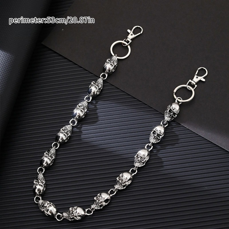 سلسلة مفاتيح على شكل جمجمة، حل - مراجعة Women'S Jeans Accessories Chain وسعره