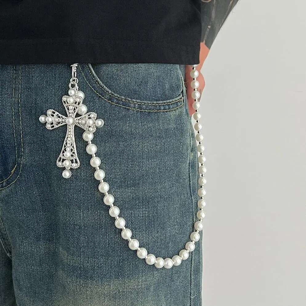 KunJoe الهيب هوب كبير يسوع الص - مراجعة Women'S Jeans Accessories Chain وسعره