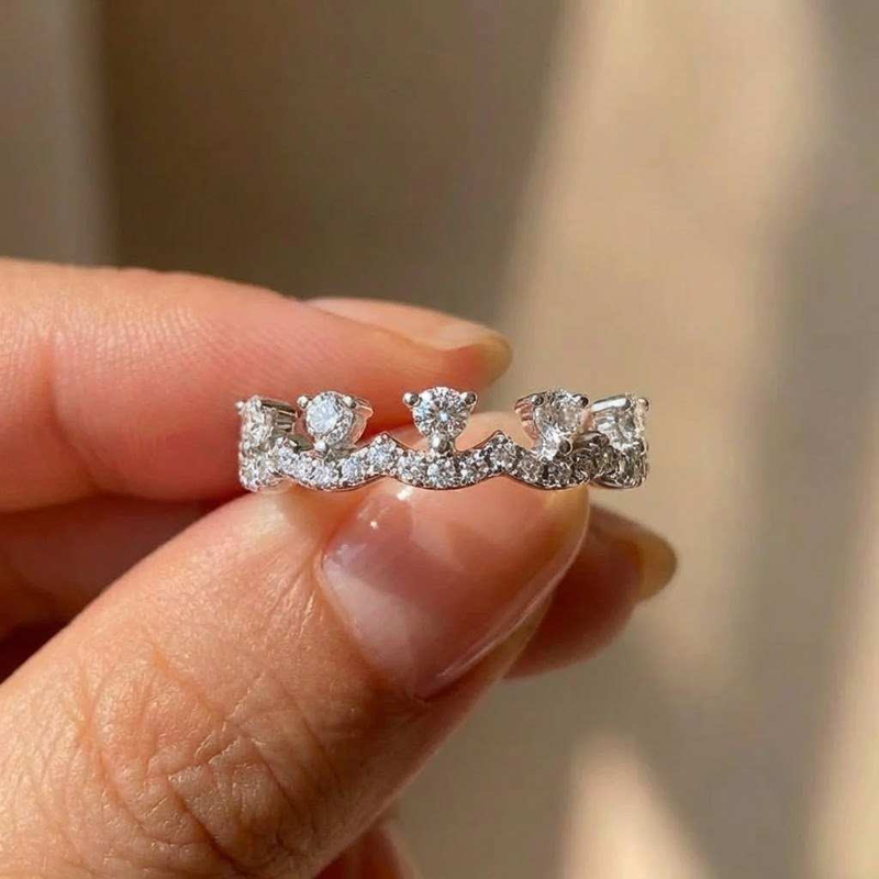 خاتم فضة عيار 925 مرصع بالزركو - مراجعة Women'S Accessories Jewelry Sale وسعره