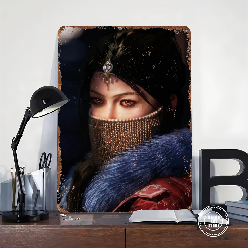 ملصق معدني بتصميم امرأة غامضة  - مراجعة Women Accessories Poster وسعره