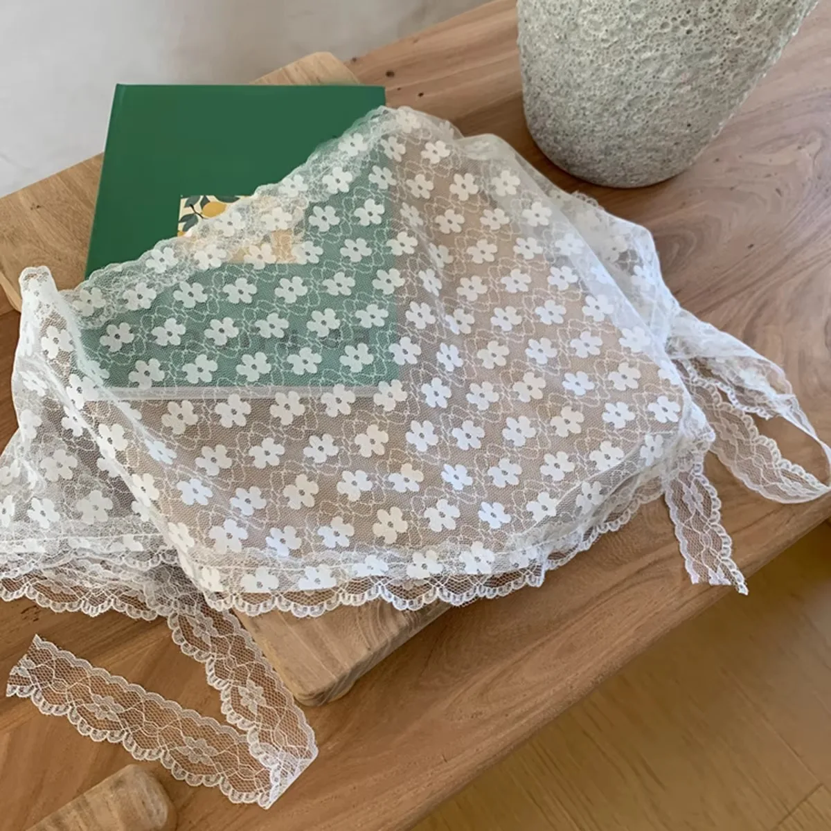 وشاح رقبة أنيق من الدانتيل للن - مراجعة Women Accessories Shop Design وسعره