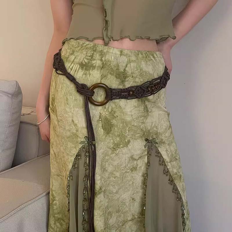 خمر اليدوية المنسوجة الخصر سلس - مراجعة Women'S Jeans Accessories Chain وسعره