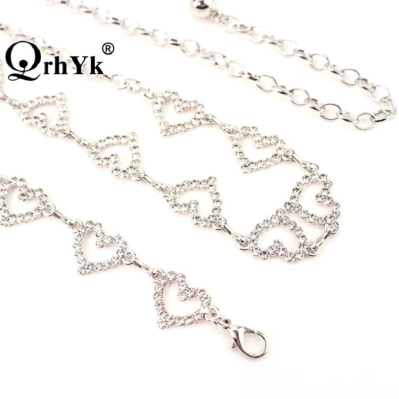 سلسلة خصر مزينة بأحجار الراين  - مراجعة Women'S Jeans Accessories Chain وسعره