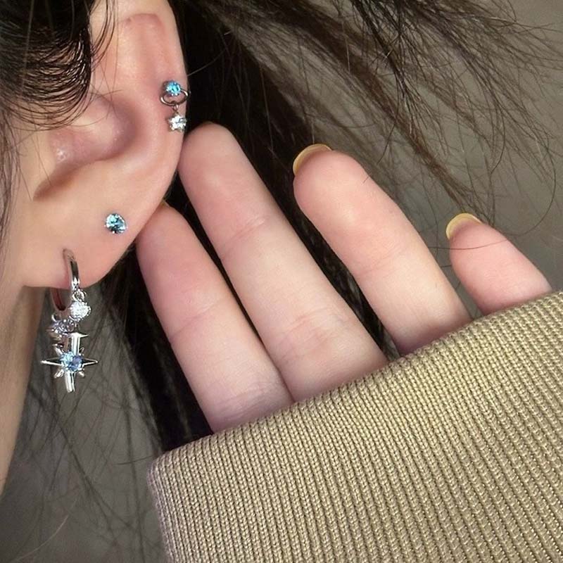 جديد Y2K الأزرق الزركون ستار ش - مراجعة Women'S Accessories Jewelry Sale وسعره
