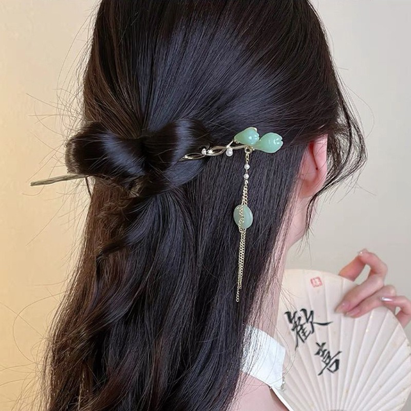 1 قطعة دبوس الشعر الأخضر الأني - مراجعة Women Accessories Shop Design وسعره